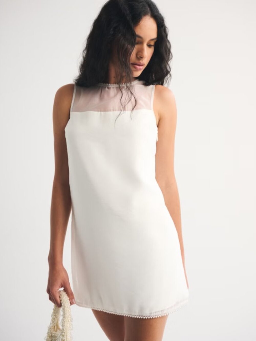 Abercrombie & Fitch Bow-Back Mini Dress - White - Small